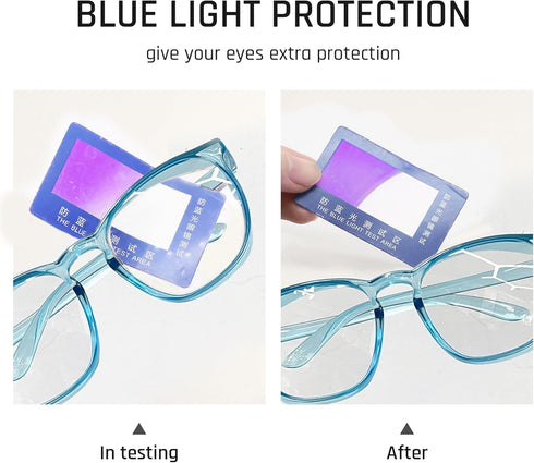 TOREGE Clear Safety Glasses for Men & Women, Anti-Fog Eye Protection Goggles, Z87 Light Blue