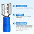 200 Pcs Vinyl Insulated Spade Wire Connectors, Female and Male Quick Disconnects, Blue Electrical Crimp Terminal 16-14