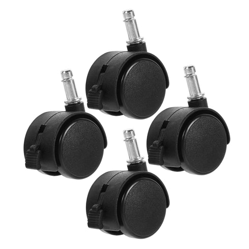 PRETYZOOM 4pcs Mini Caster Wheels with Brake for Small Trash Cans Swivel