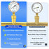MEANLIN MEASURE 0~100Psi Stainless Steel Frame 3/4" Female Liquid Filled Pressure Gauge Kit with 5 Adapters, 2.5" FACE