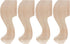 Holibanna 4pcs Solid Wood Carved Furniture Legs Set, Replacement Wooden Table and