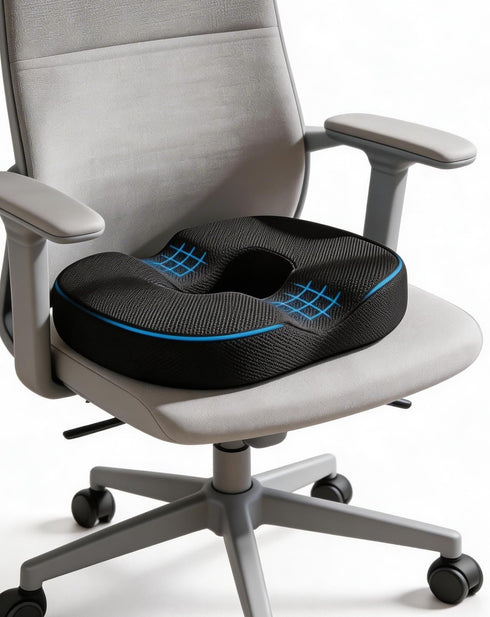 D DITALON Donut Pillow Seat Cushion for Tailbone Pain Relief, Memory Foam Coccyx Cushion