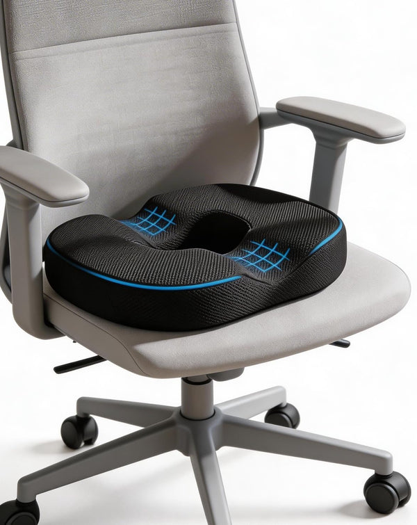 D DITALON Donut Pillow Seat Cushion for Tailbone Pain Relief, Memory Foam Coccyx Cushion