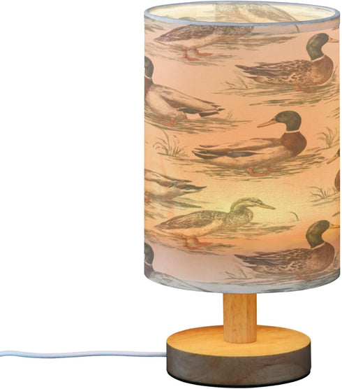 Vozoza Mallard Duck LED Table Lamp with USB Port Night Light Bedroom Lamps for Nightstand Living Room Dorm Home Office