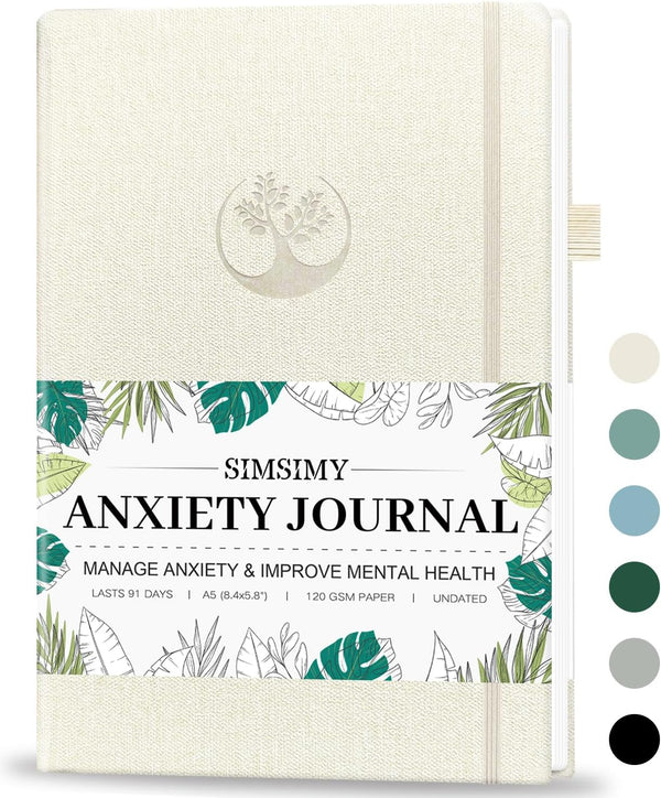 Mental Health & Anxiety Journal, 91 Days Mood Tracker Journal for Mindfulness,