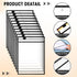Cholemy 25 Pcs Job Ticket Holders, 9 x 12'' Dry Erase Document Holder, Reusable Clear Pocket Sleeves for Office