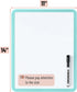 Mr. Pen Dry Erase Board, 14” x 11” Small White Board with Black Marker, Mint Green Frame for Home or Office