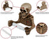 DS. DISTINCTIVE STYLE Skull Toilet Paper Holder Wall Mount Resin Toilet Tissue Holder Gothic Bathroom Decoration