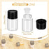 200 2 ml Lallisa Pcs Glass Vials with Screw Black Caps Plastic Stoppers, Leak-proof Clear Small Sample Vials Bulk
