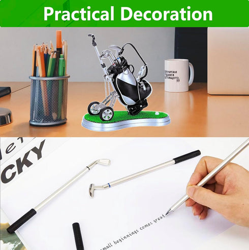 SANTA CASA Golf Pen Holder Gifts for Men, Unique Funny Golf Accessories for Office Desk