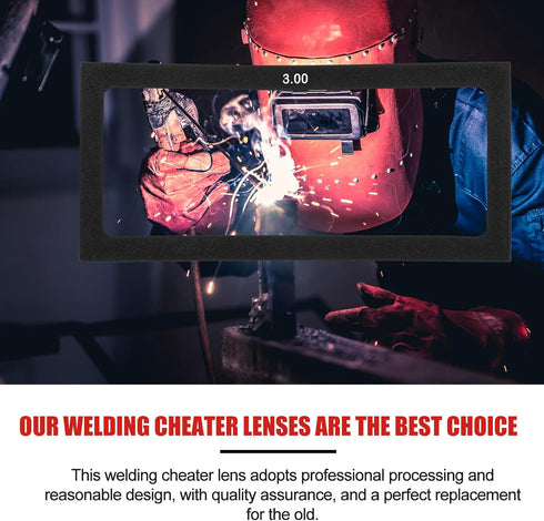 Helmets(1.0/1.5/2.0/2.5/3.0 Diopter,2" 4.25",Glass,5 Magnification Welding Lens Magnifying Helmet Replacement Lens