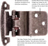 Hickory Hardware P243-VP Variable Overlay 3/8 Inch Inset Surface Mount Face Frame Hinge - Vibra Pewter Finish