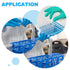 PATIKIL 40 Holes Test Tube Rack, Blue, 4Pcs Detachable Holder for Less Than 20mm Dia Tube, Suitable for Lab Experiments