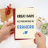 JoyrnalK New Grandpa Card - Pregnancy Announcement Cards For Grandpas Promoted To Grandpa Baby Reveal Card First