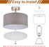 2 11.5" 3/8" 1.7mm 12-14" PATIKIL Lampshade Diffuser, Pcs Diameter with Center Hole Round Diffuser Thick for Drum
