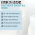 Pack 50 13" 18" SurgiMac Blue Patient Bibs Waterproof Medical Bibs Disposable Dental Bibs Plain Rectangle Napkins Paper
