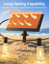 100FT 36+2 ST38 Bulbs, Dimmable 3 Brightever Solar String Lights Outdoor Waterproof with Remote, Shatterproof LED Patio