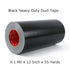 Duct Tape Black Wide Roll, Heavy-Duty Industrial Strength 12 inches x 55 Yards, Waterproof, No Residue