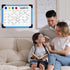 Magnetic Dry Erase Calendar Whiteboard, 16" x 12" Monthly Planner for Home, School, Office, Kitchen (Blue)