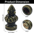 Rierdge 3/8" 1/4-27 2 Pack Antique Brass Lamp Finial Cap Knob - Dual-Thread Screw Design Fits Both and Harp Threads