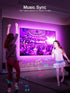 GIPOYENT TV Light Strip, Music Sync LED TV Backlight for 32-50 Inch TV, RGB Color Changing Light Strip