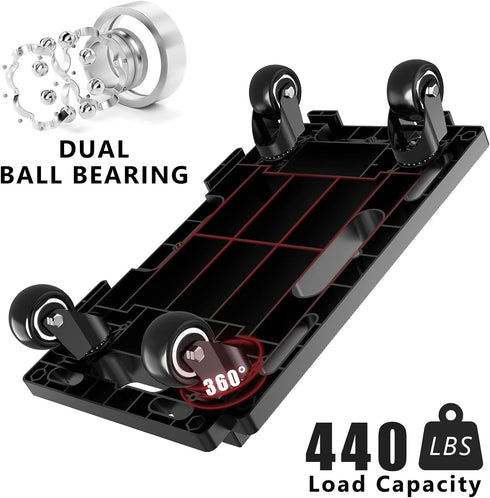 4 4 440 Lbs 1 Pack SOLEJAZZ Furniture Mover Dolly Wheels Heavy Duty Small Furniture Moving Dollies Rollers with Wheels