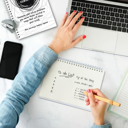 Funny Chaos Coordinator Spiral Notebooks, 160 Pages, Employee Appreciation Gifts for Coworkers