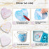 Teling 24 Pcs Valentine's Day Heart Shaped Sticky Notes Pad, Cute Fun Colorful Sticking Power Memo Pads