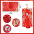 Hying 6 PCS Silk Red Envelope Chinese HongBao Card Envelopes Lucky Money Red Pockets Chinese Red Gift Card Envelopes Gift Wrap Bags with Knot/Copper Coins for 2023 New Year, Spring Festival, Wedding by Hying