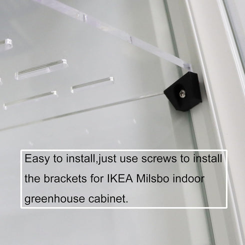 PIAOLGYI Shelf Bracket for IKEA Milsbo Indoor Greenhouse Cabinet,Accessories Compatible with IKEA Milsbo Glass