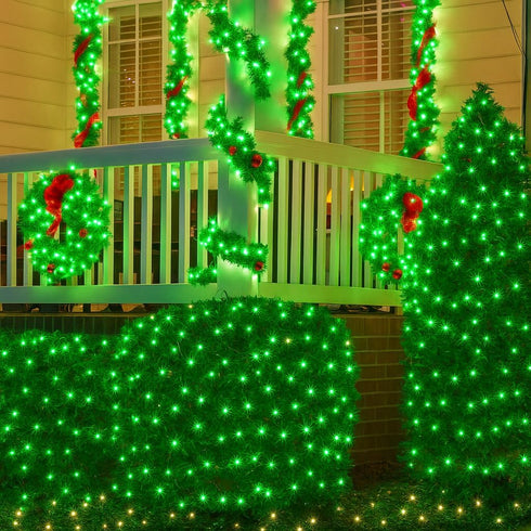 144FT 2 Pack 400LED 8 Extra-Long Solar String Lights for Outside, Solar St. Patrick's Day Lights Waterproof, Copper