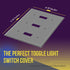 ENERLITES Triple Light Wall Toggle Switch Plate, 3-Gang Standard Size, Gloss Finish, Gray