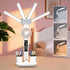 niccryle 3 Dimmable Foldable Led Desk Lamp with Fan Clock Light Study, Lighting Modes, Adjustable Table Lamp Eye Caring