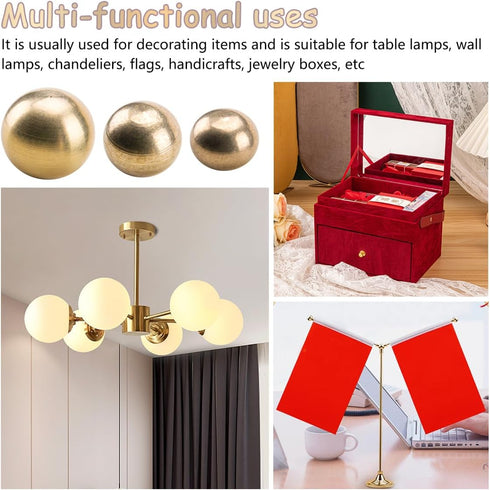 ZORZA 30Pcs Set M3/M4/M5/M6 Elegant Brass Thread Cap Nuts Knob for Lighting Gold Decorative Furniture Lamp Shade Nut