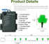 WATERGLIDE St. Patricks Day Shamrocks Lights, 50 LED Outdoor Decorative String Lights, Battery Operated