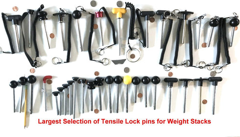 SBDs Universal Weight Stack SELECTOR Key - Quick Release Pin Tensile (3/8" Dia - 3-3/4" Locking Space) with Chrome PL
