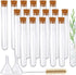 Weewooday 20 Pieces Plastic Test Tubes with Cork Stoppers - Halloween Science Party Storage Containers