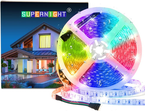SUPERNIGHT RGBWW LED Strip Light IP65 Waterproof RGB Color Changing Rope Lighting