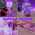 4 Pack 6.56ft 20LED Battery Operated LED UV Black Lights, UV Lamp Bead Flexible Blacklight Fixtures Purple Fairy String