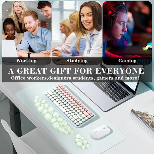 Gel Cloud Keyboard and Mouse Wrist Rest, Cute Wrist Support and Arm Support Keyboard Rest for Keyboard and Mouse Typing