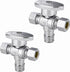 (Pack of 2) 1/4 Turn Dual Pex-A Cold Expansion Outlet Angle Stop Valve - 1/2" Pex-a X (3/8 inch X3/8 inch)