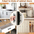 5 Pack|5 Inch Closet Probrico Hole Centers Solid Cabinet Pulls Stainless Steel Round T Bar Cabinet Handles Black Drawer