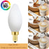 E12 Bulb 6W E12 Bulb 60 4000K AC120V 600LM Dimmable B11 Pack 6 Frosted led Equivalent Candelabra watt Daylight Matt