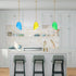 LIFKOME 5.51X3.54 Inch Set 5 Plastic Lampshade Replacement Horseshoe Lamp Cover of Lightweight Colored Lamp Shades