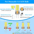 6 Pack G4 Bulb 12V 2.5W 30W T3 6000K G4 Bulbs 300 360Beam LED AC/DC Equivalent Bi-Pin Base Cool Daylight White Light