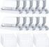 Jovitec 120 Sets Clear Plastic Hanging Folder Tabs and Inserts for Quick Identification, Easy to Read (2 Inch, White