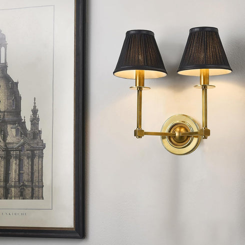 Set 6,Mini 3" 6" x5" Bulb,Pleated Bulb(Black) Chandelier Shades of Lamp Shade Top x Bottom Slant,Small Lamp Shades Clip
