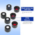 HPLC LC 8-425 Screw Thread Vial Caps, 8 mm, PTFE/Silicone Septa, Black, Polypropylene, 100 pcs/pk