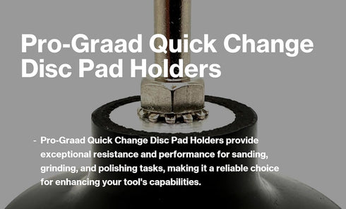 Pro-Graad 2" Disc Pad Holder with Shank, Die Grinder Sanding Suitable for Roll Lock, Type R, R-Type Quick Change Disc