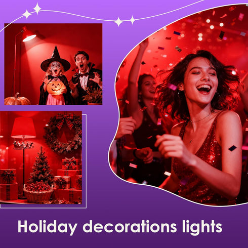 Bulbs Dimmable, 642nm Bulb 100% A19 60W 9W E26 2 Pack TJOY Red Light for Sleep Red Led for Melatonin Promoting, Blue